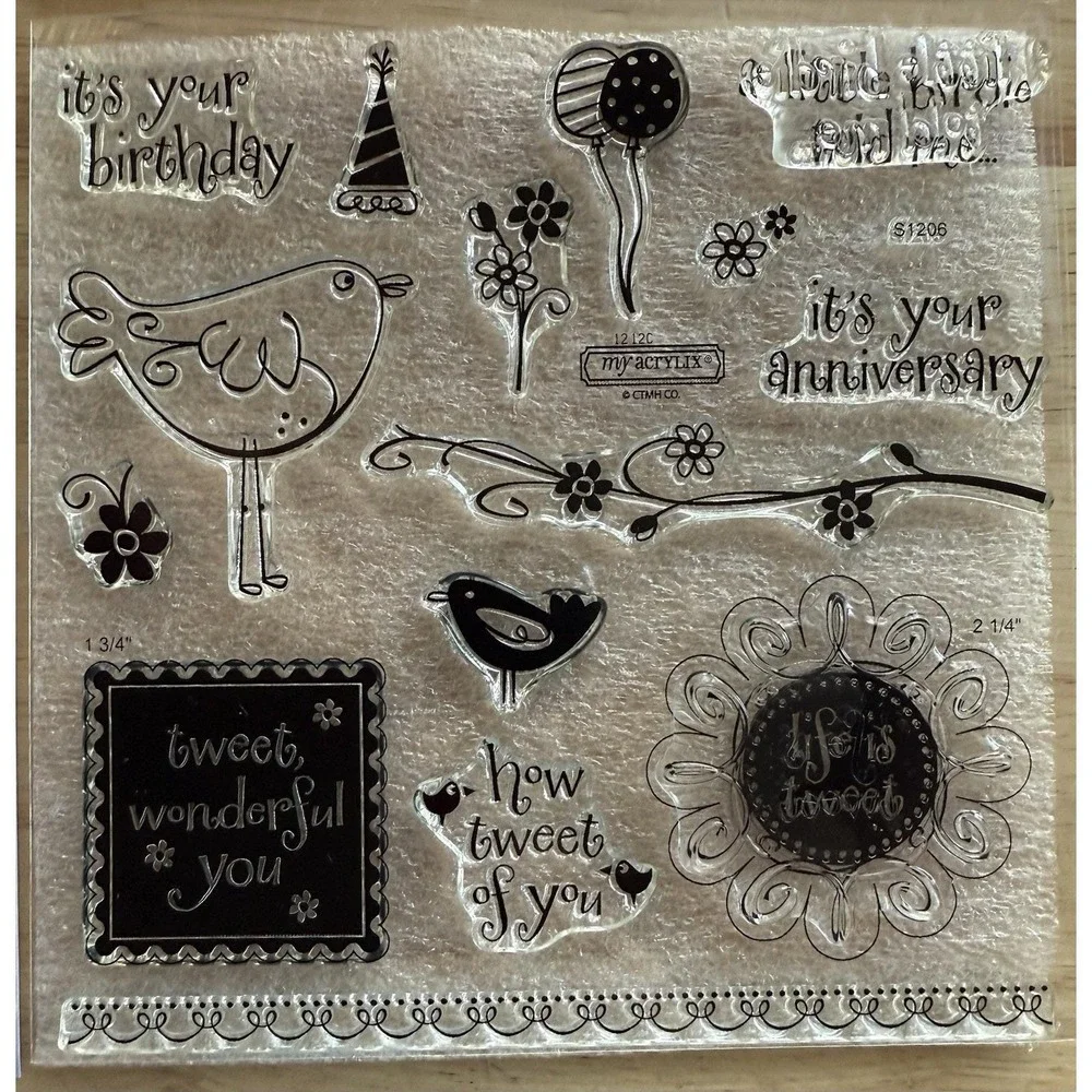 Close‎ To My Heart CTMH My Acrylix stamp set S1206 Life Is Tweet June 2011 SOTM